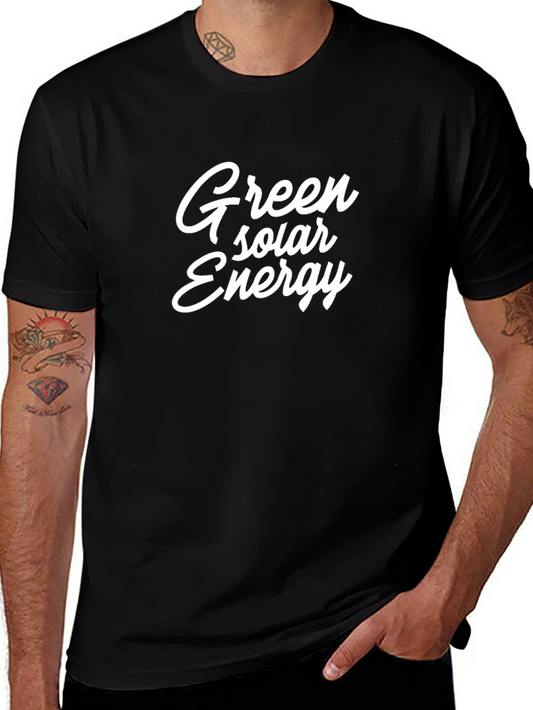 Camiseta Negra: Energía Solar Verde