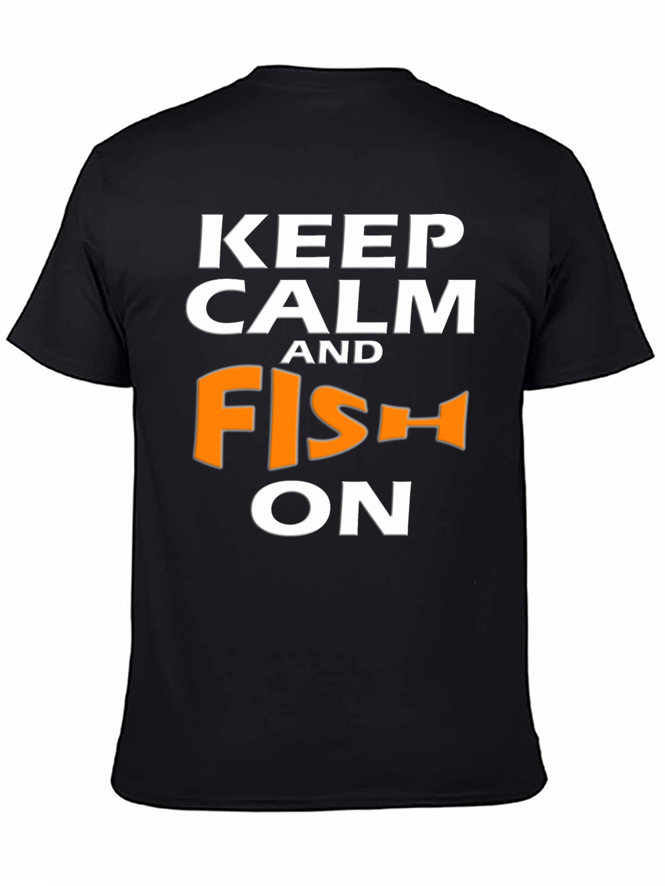 Camiseta Negra Keep Calm and Fish On
