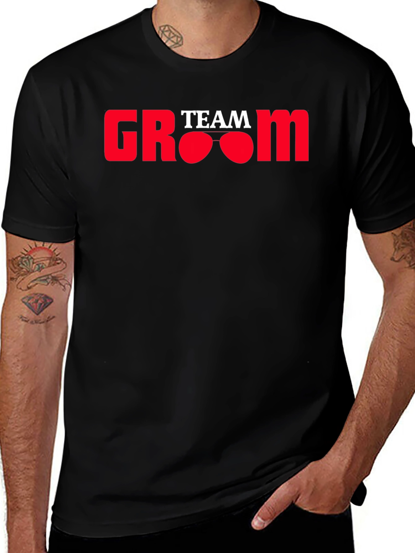Camiseta Negra Team Groom - Despedida de Soltero