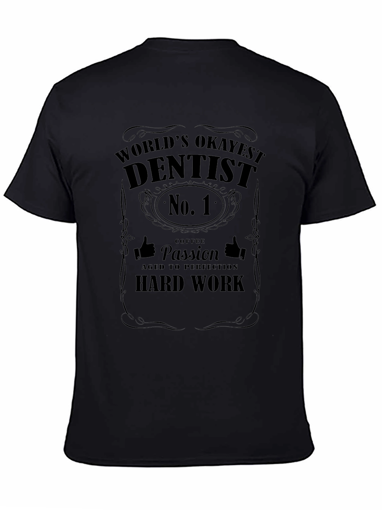 Camiseta Negra Dentista Número 1