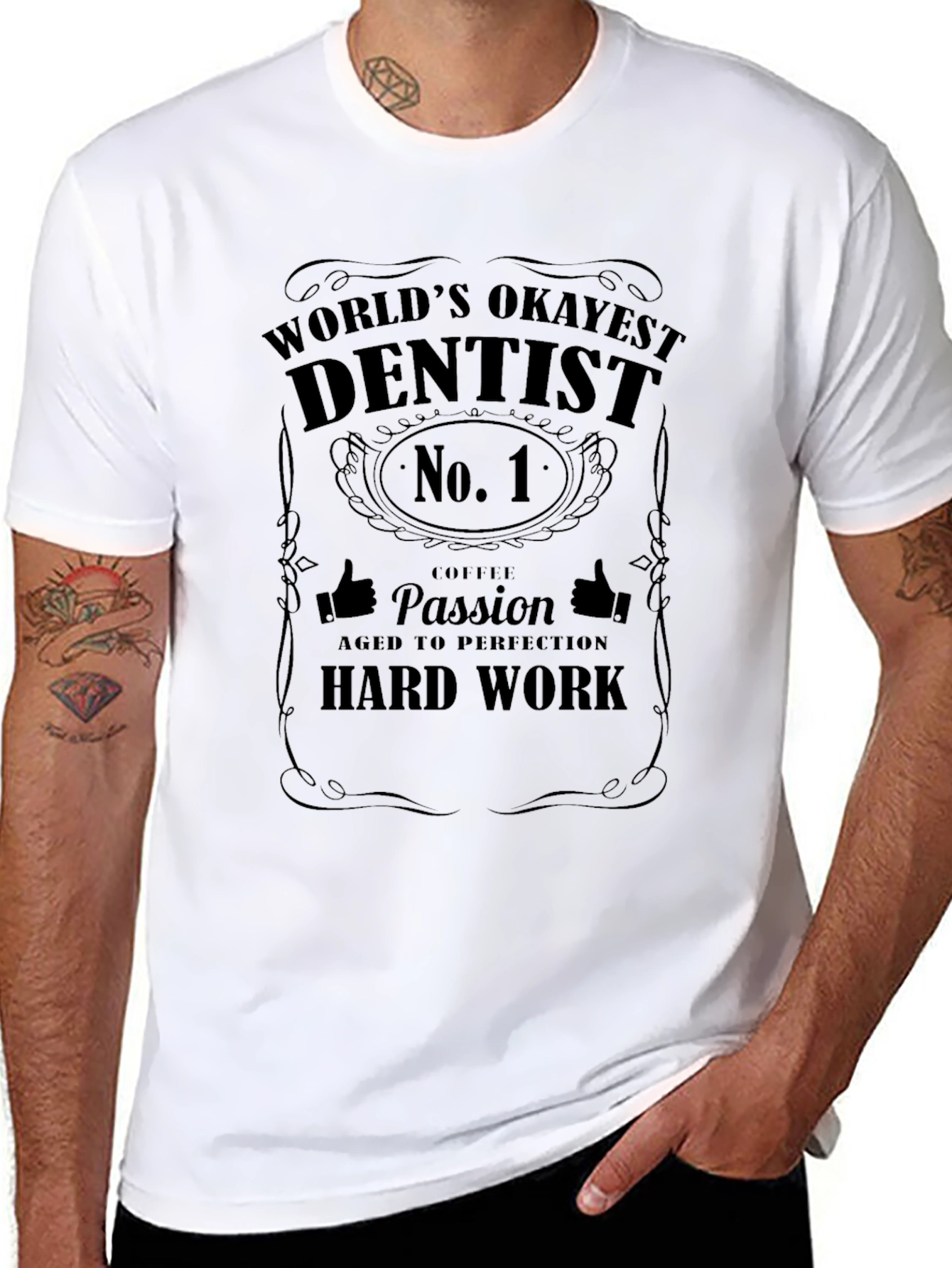Camiseta Negra Dentista Número 1