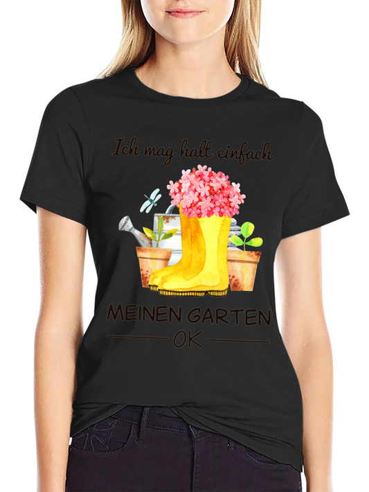 Camiseta Negra Jardinería: Mi Jardín OK