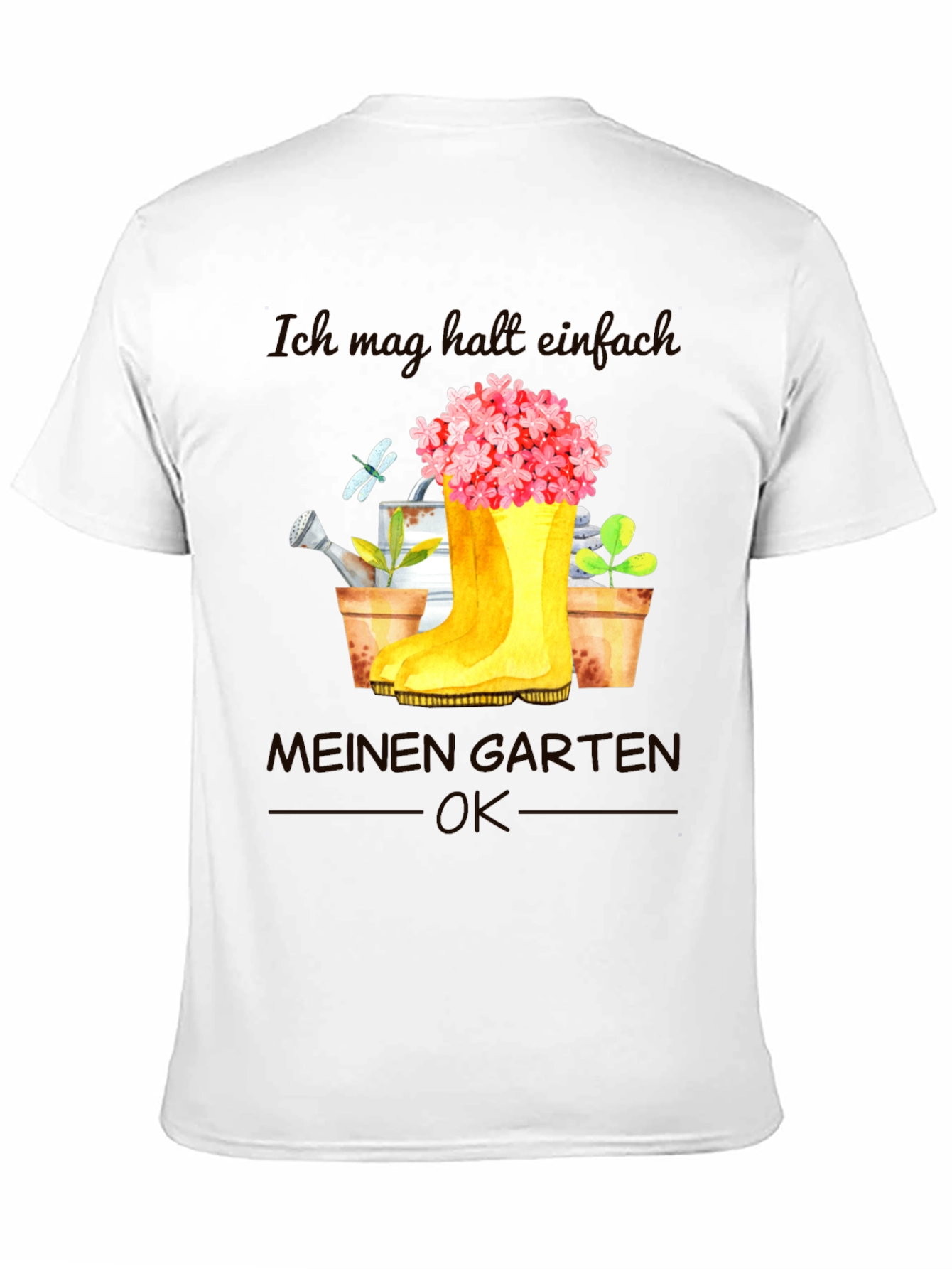 Camiseta Negra Jardinería: Mi Jardín OK