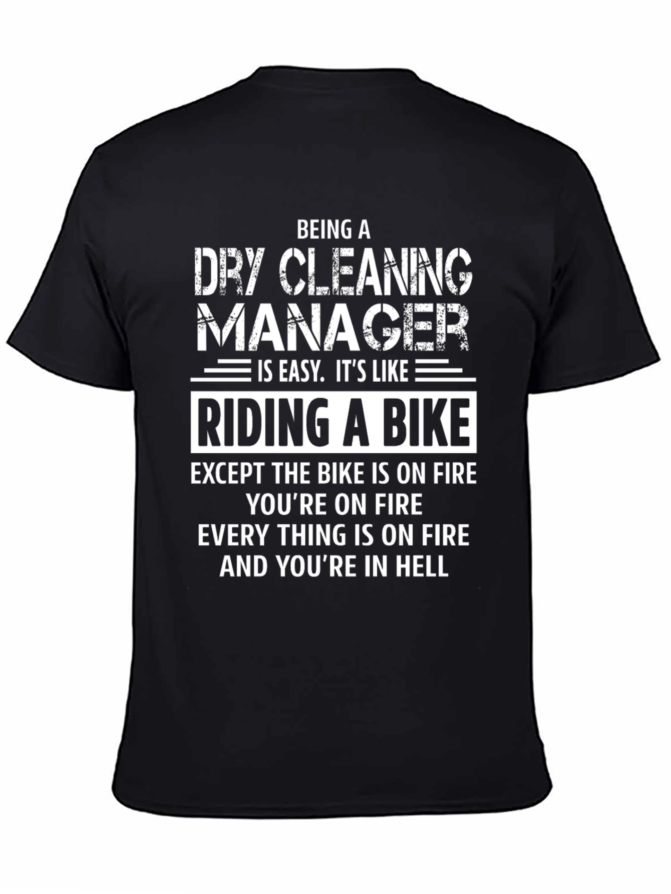 Camiseta Negra Dry Cleaning Manager