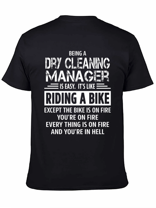 Camiseta Negra Dry Cleaning Manager