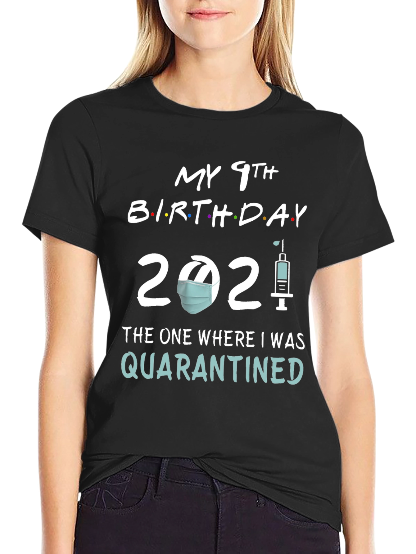 Camiseta Cumpleaños 9 Años en Cuarentena 2021