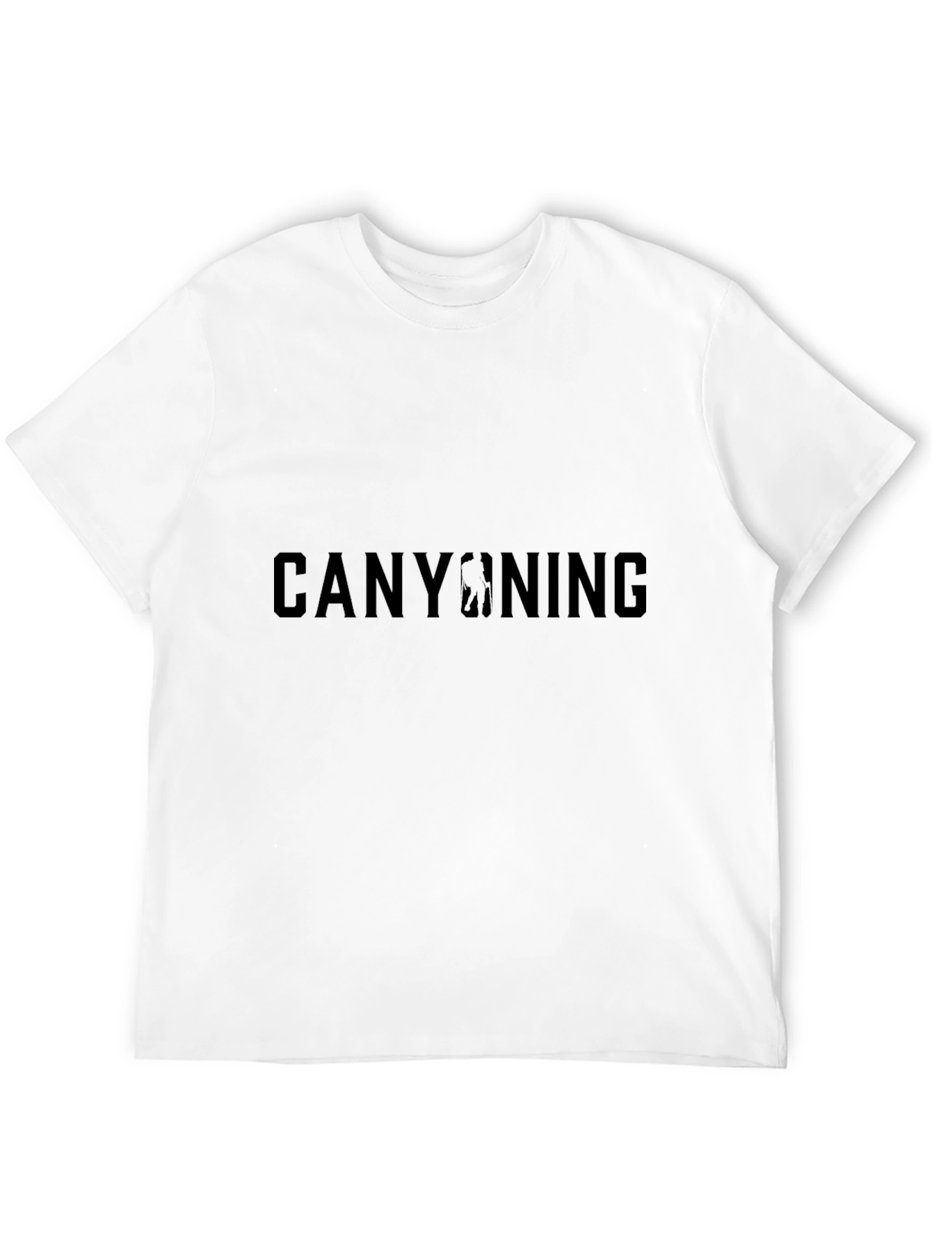 Camiseta Negra Canyoning para Aventureros
