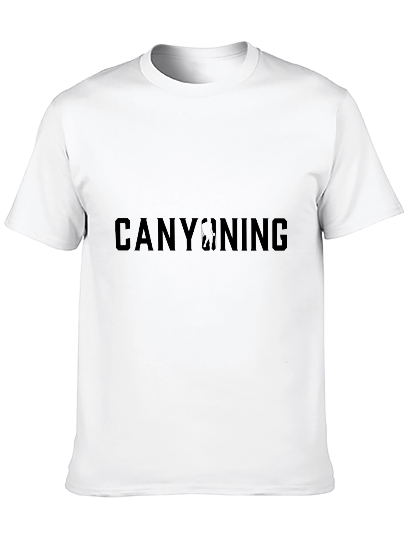 Camiseta Negra Canyoning para Aventureros