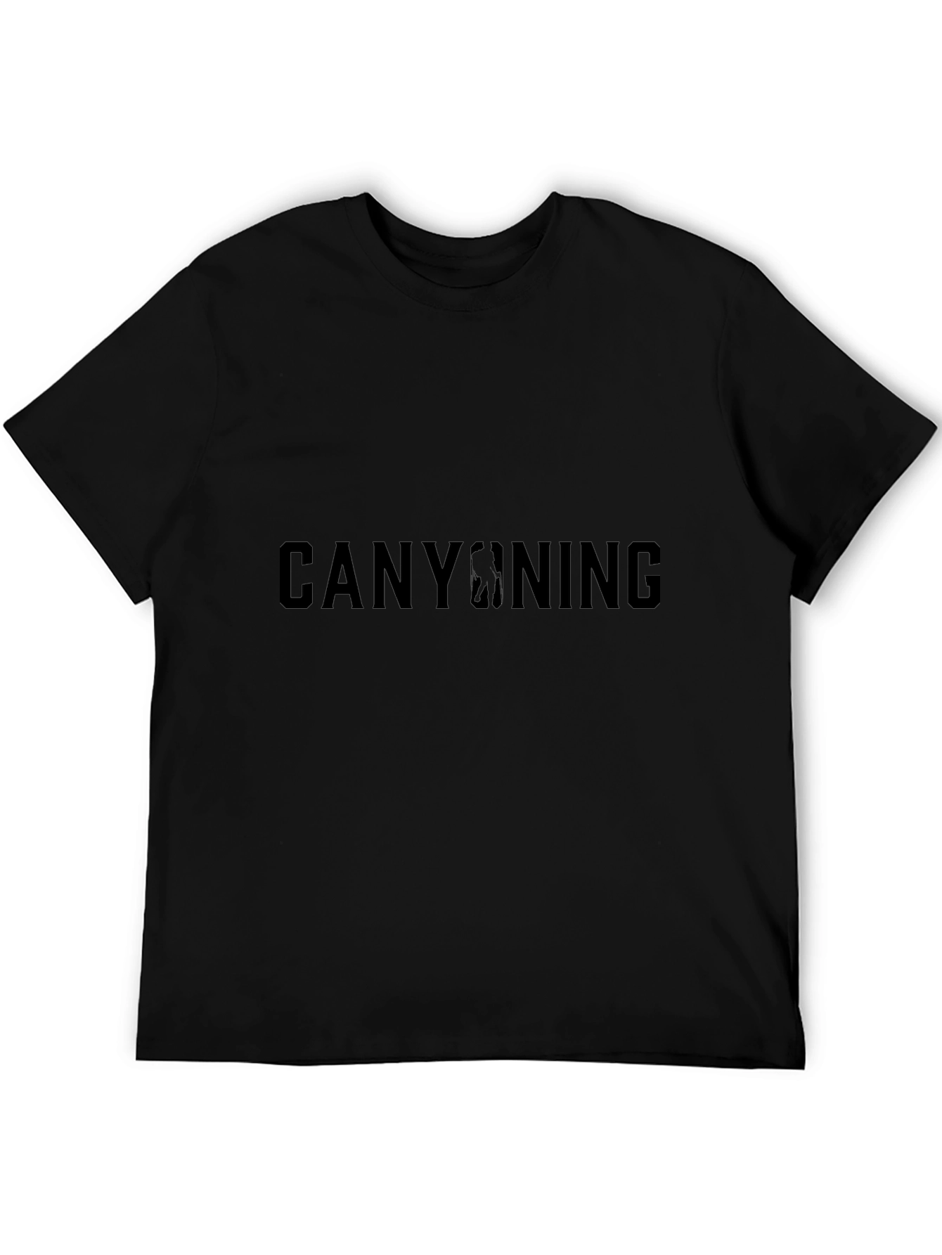 Camiseta Negra Canyoning para Aventureros