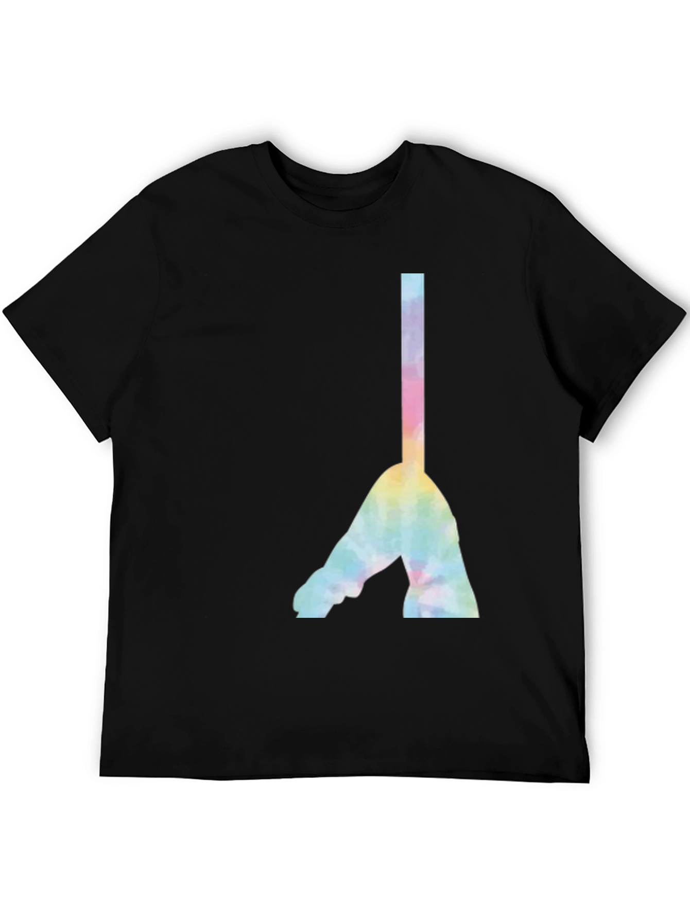 Camiseta Negra con Diseño Abstracto Tie-Dye