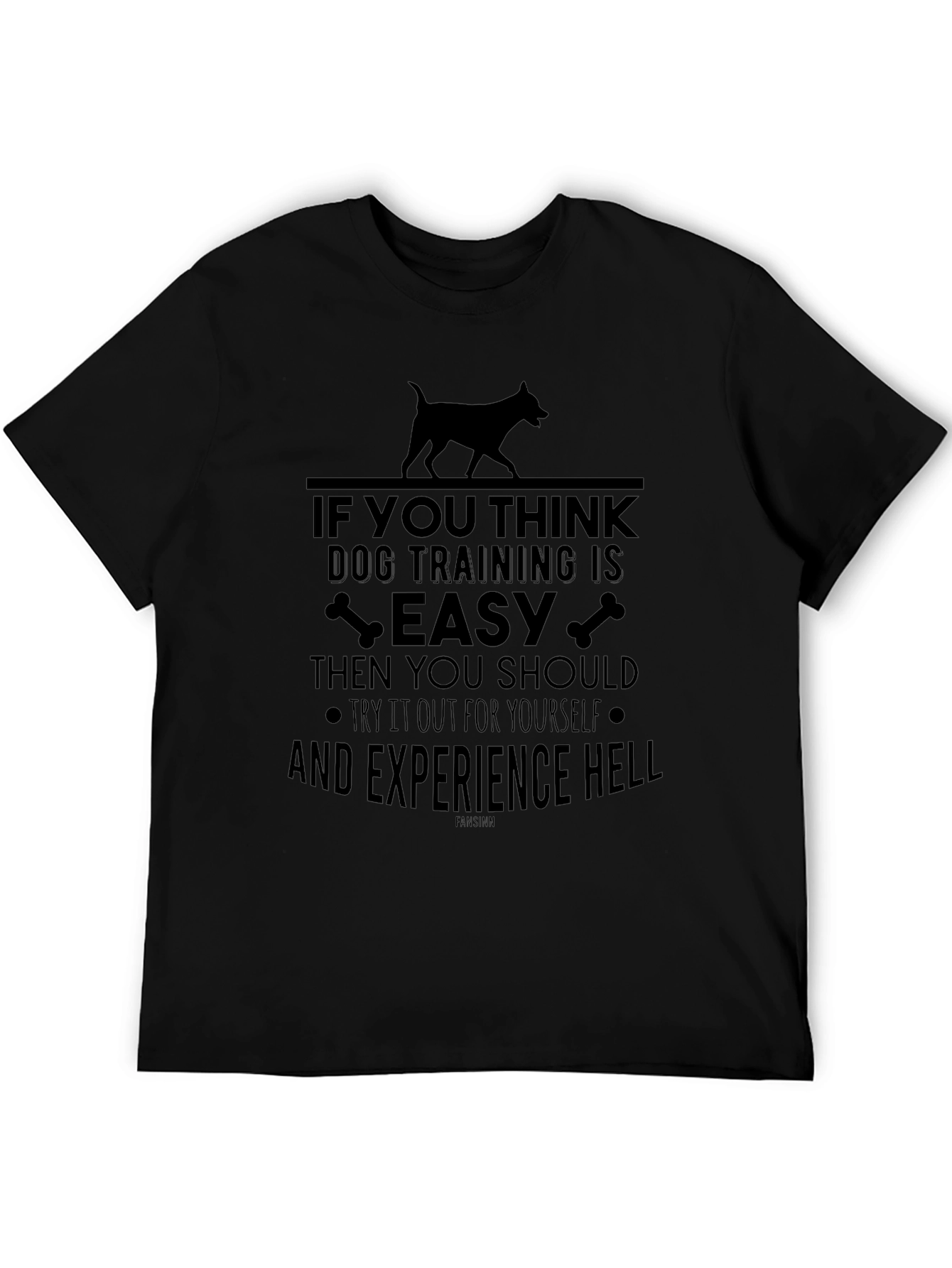 Camiseta Negra Entrenamiento de Perros