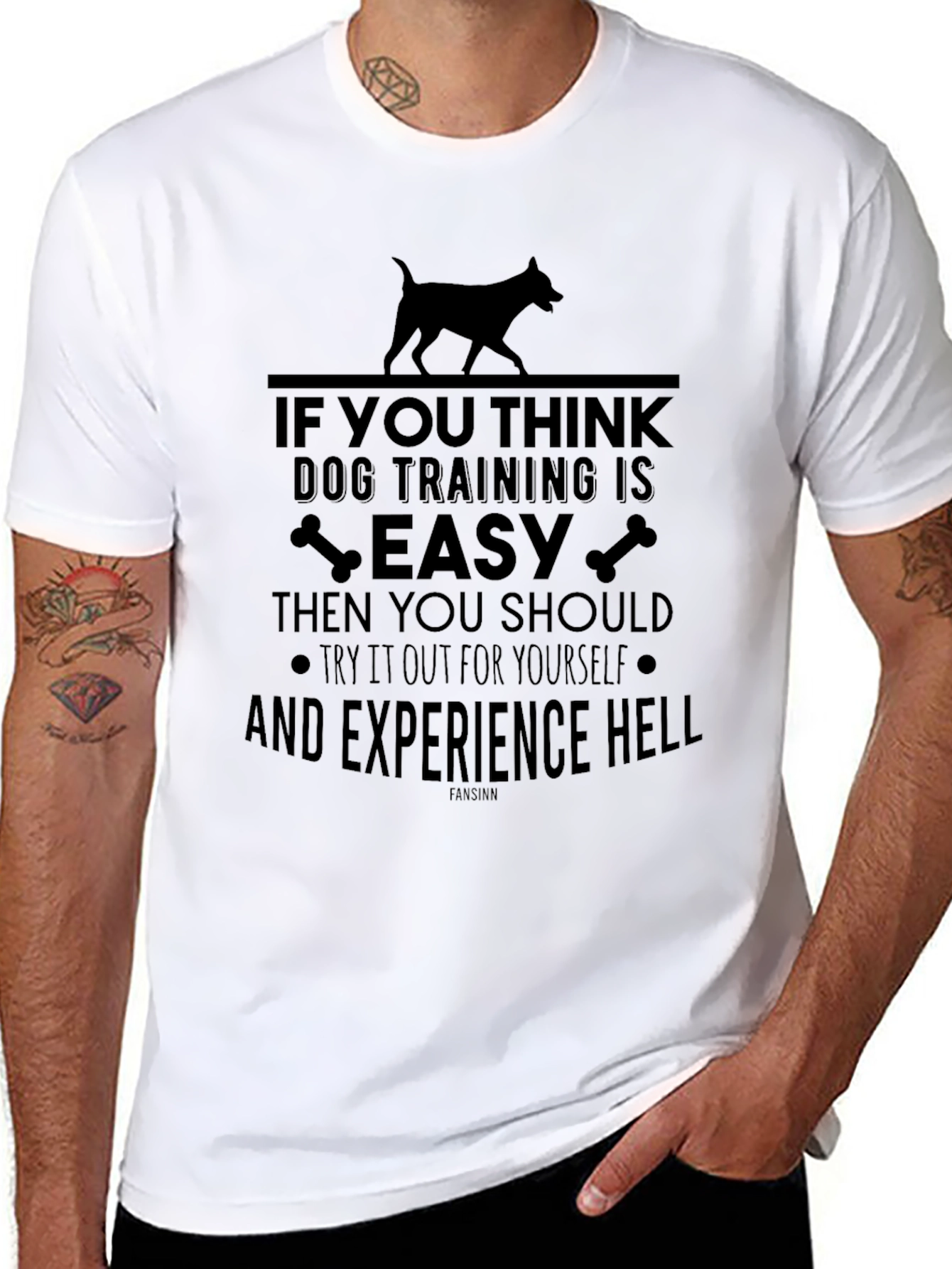 Camiseta Negra Entrenamiento de Perros