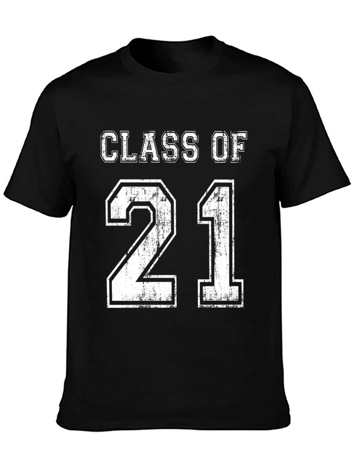 Camiseta Class of 21 Negra para Graduación