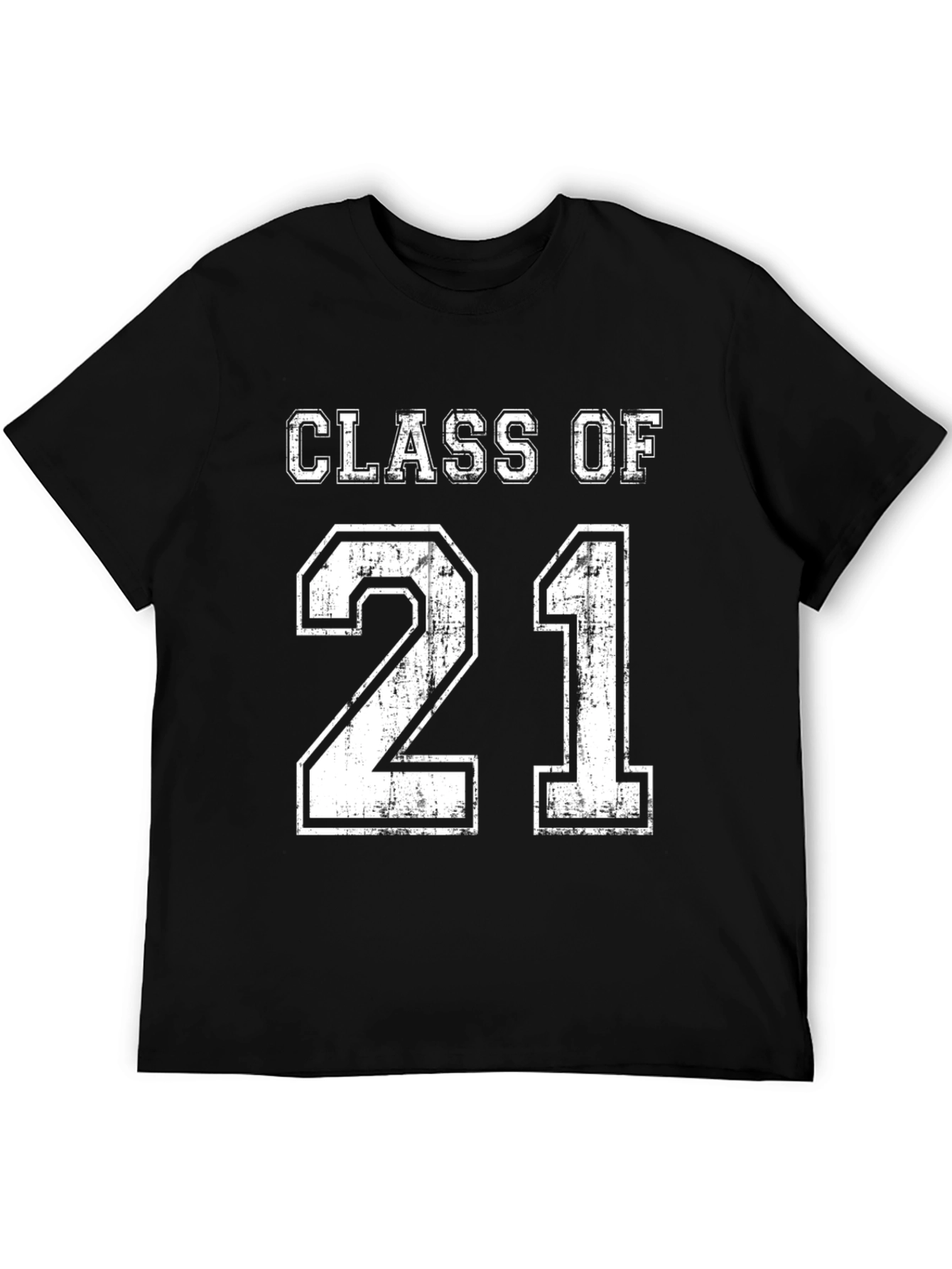 Camiseta Class of 21 Negra para Graduación