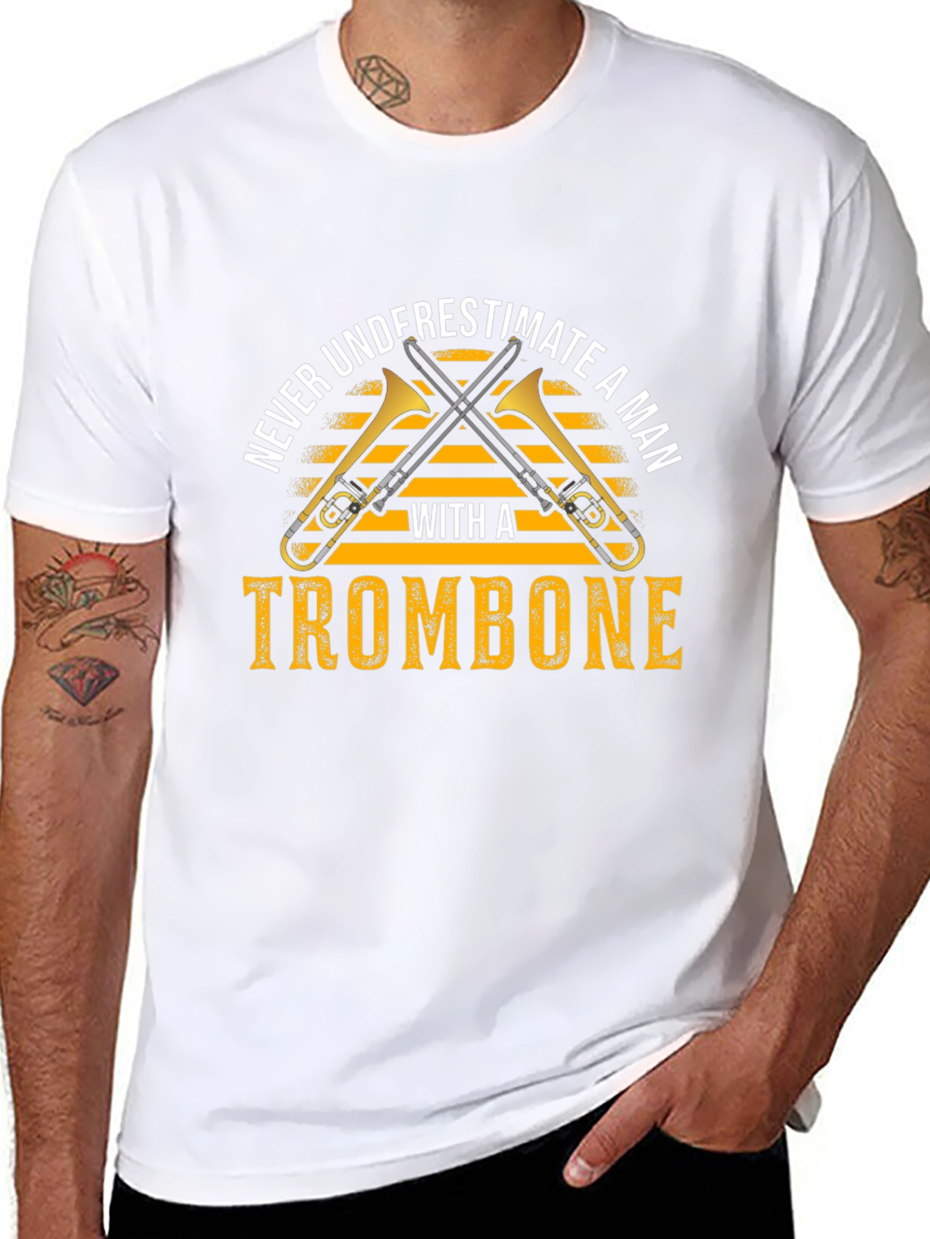 Camiseta Hombre Trombonista - No Subestimes