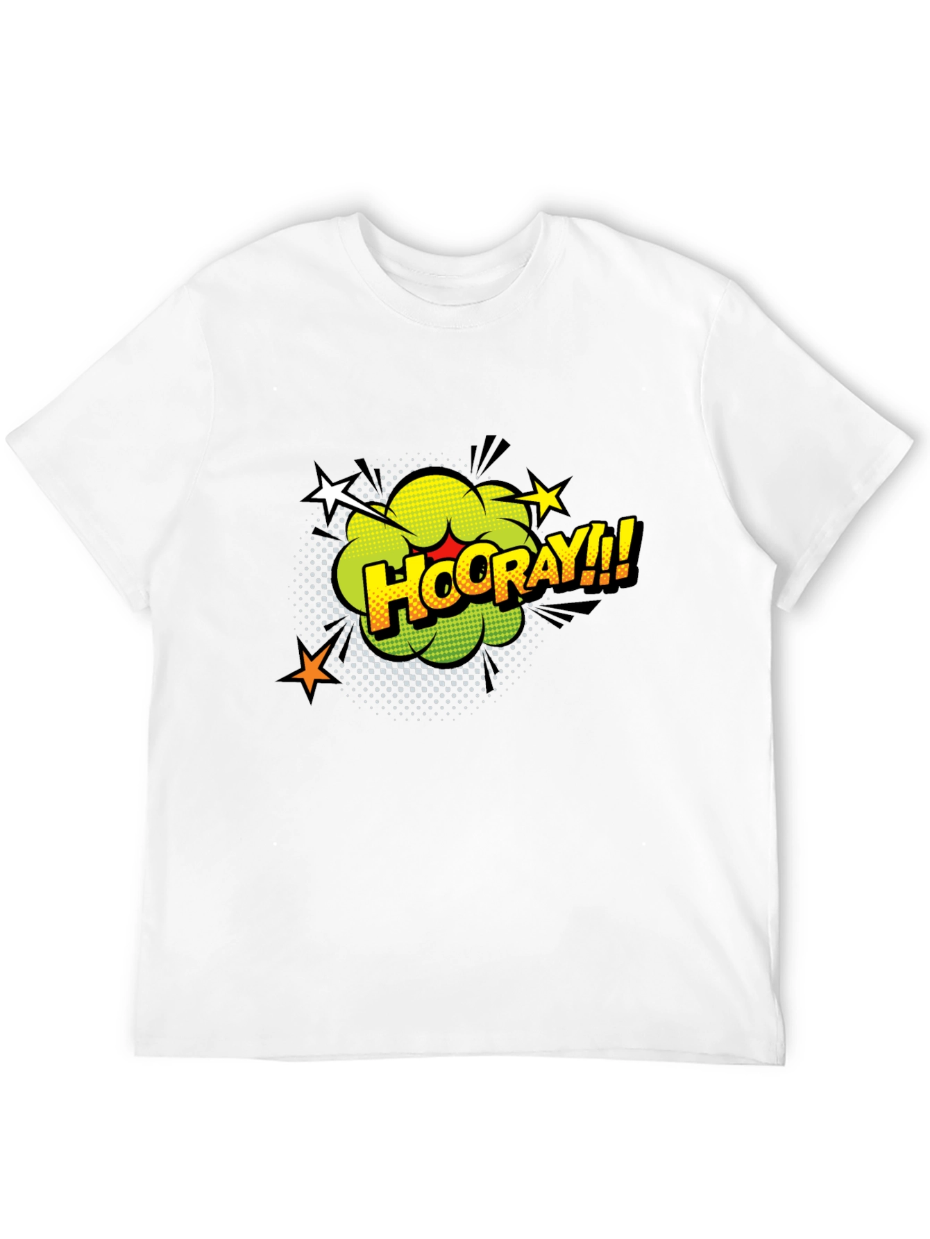 Camiseta Negra con Diseño Gráfico Hooray!!!