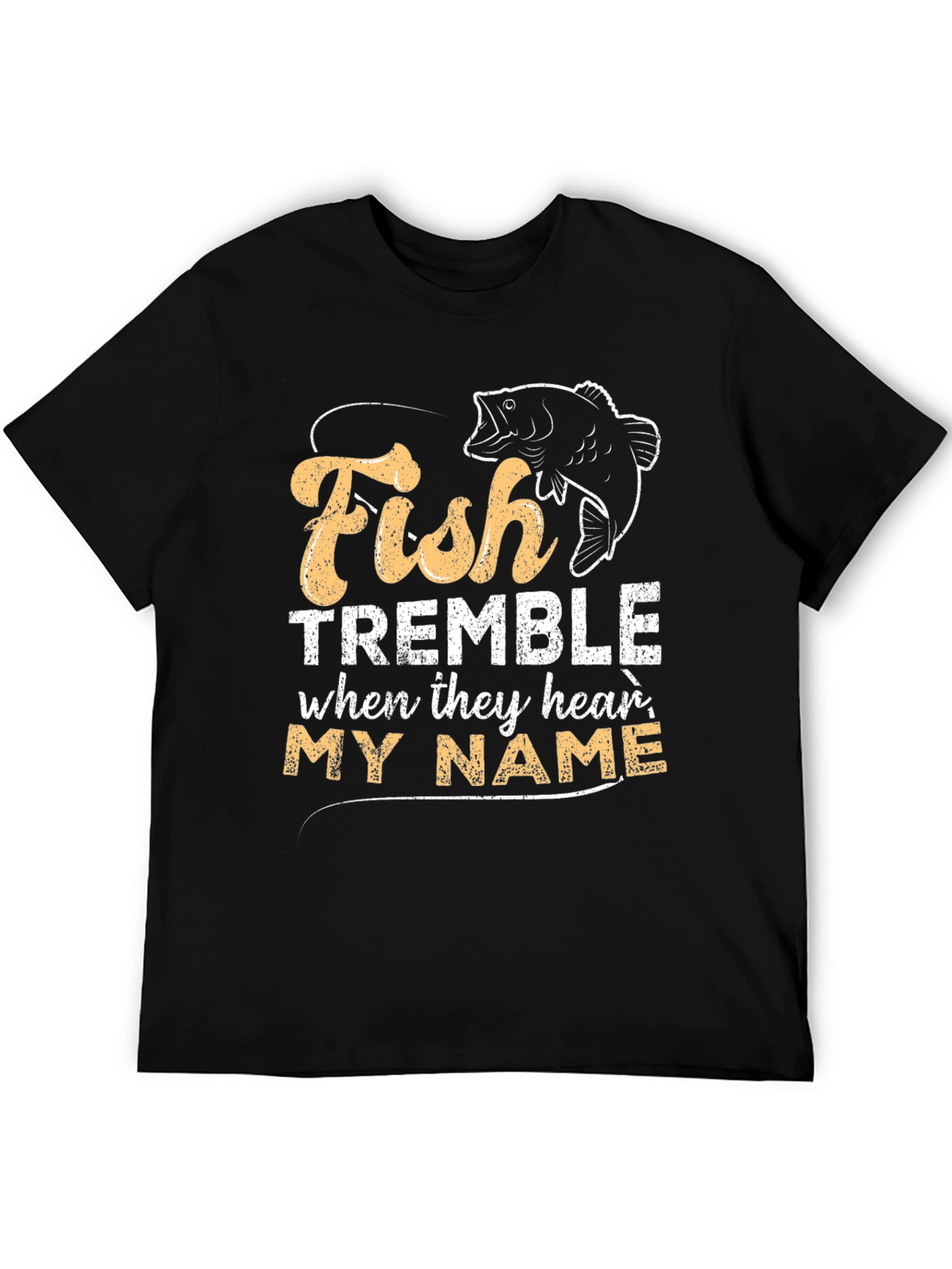 Camiseta Negra Fish Tremble My Name