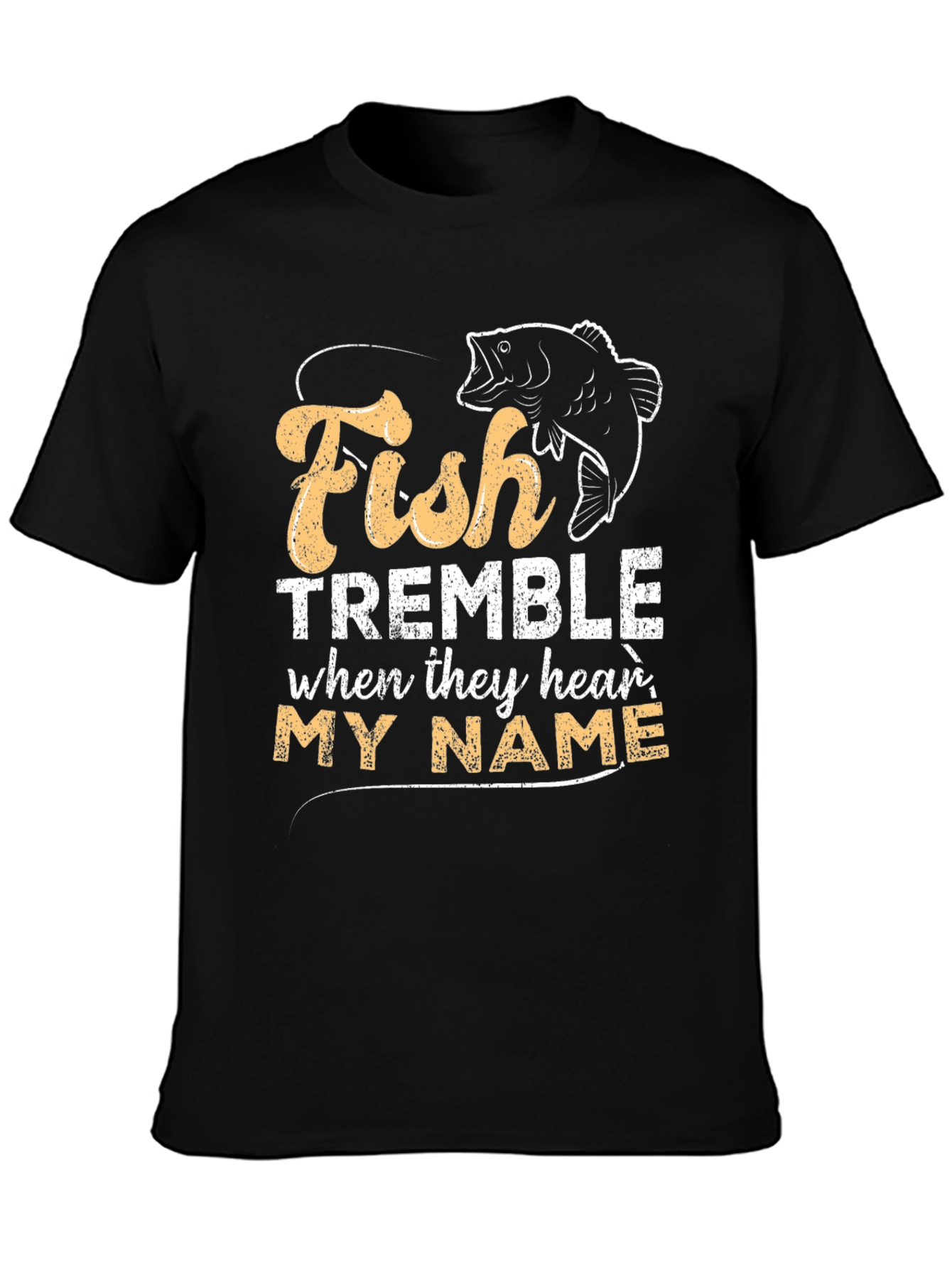 Camiseta Negra Fish Tremble My Name