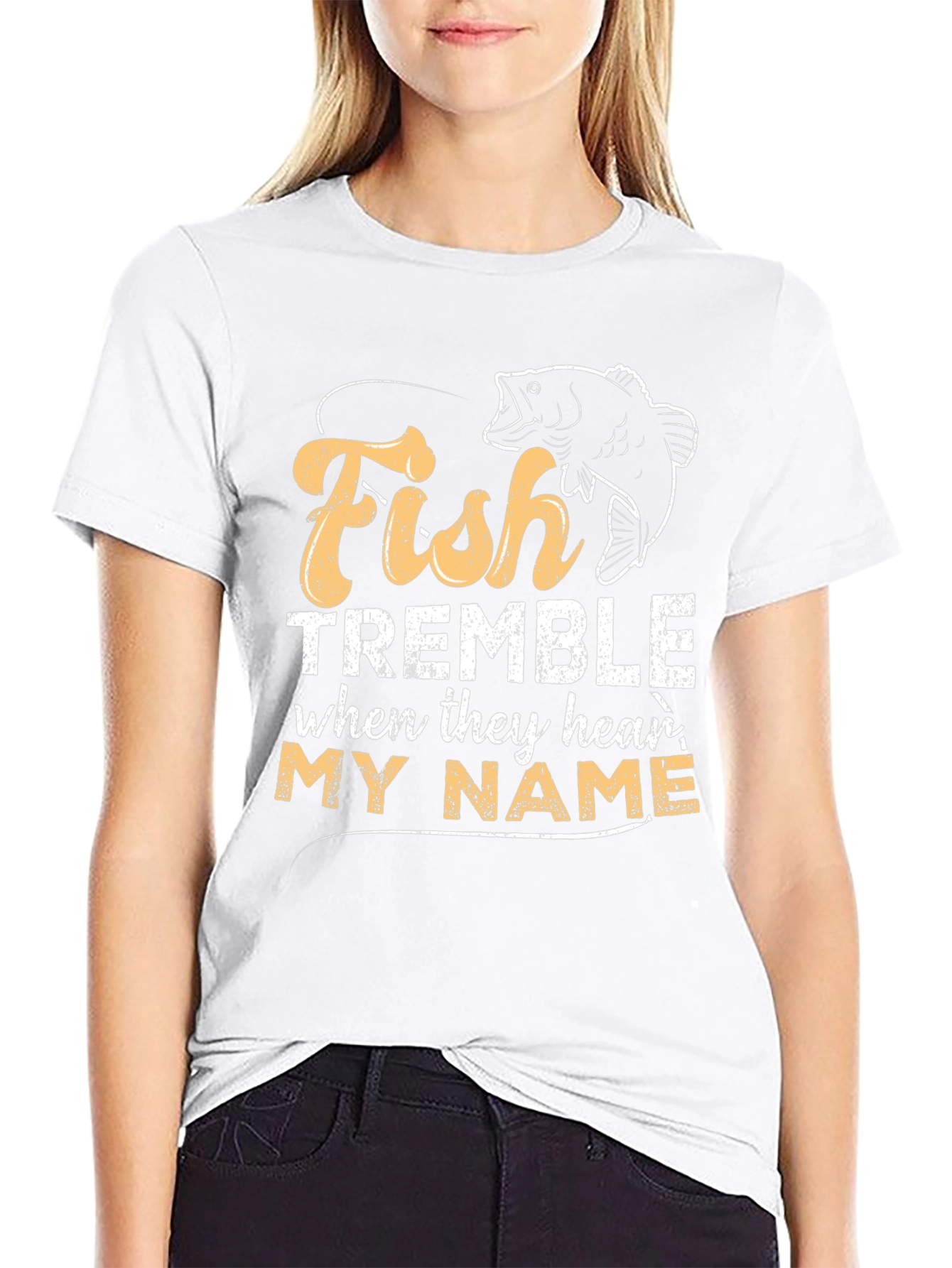 Camiseta Negra Fish Tremble My Name