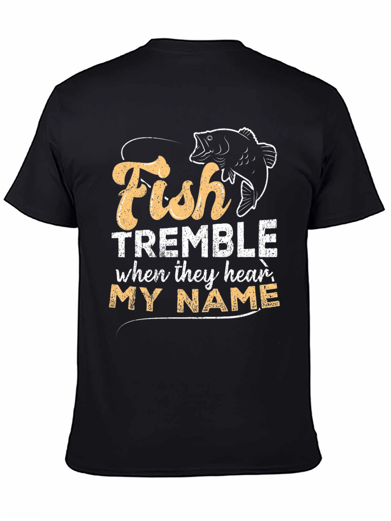 Camiseta Negra Fish Tremble My Name