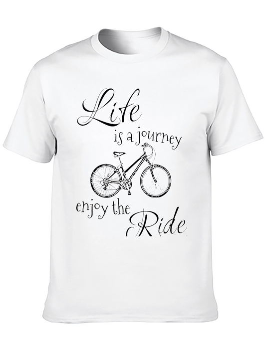 Camiseta Negra Life is a Journey para Ciclistas