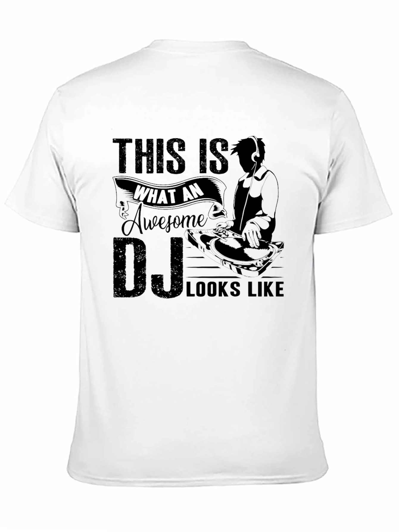 Camiseta Negra DJ Awesome Looks Like
