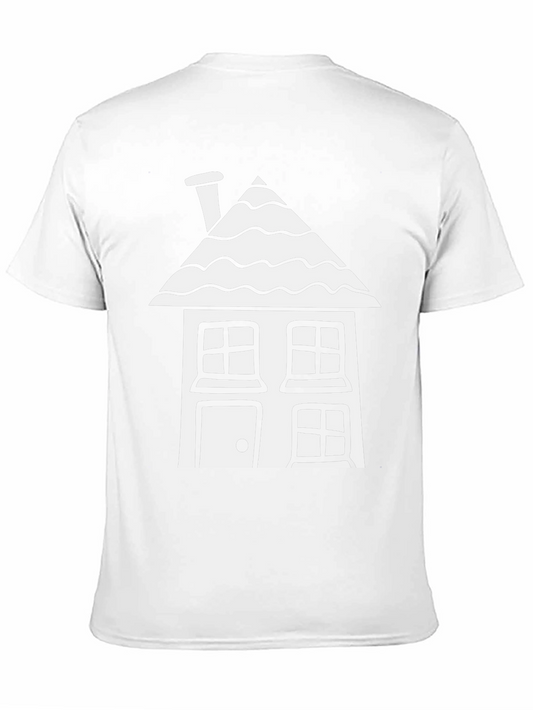 Camiseta Negra con Diseño de Casa Blanca