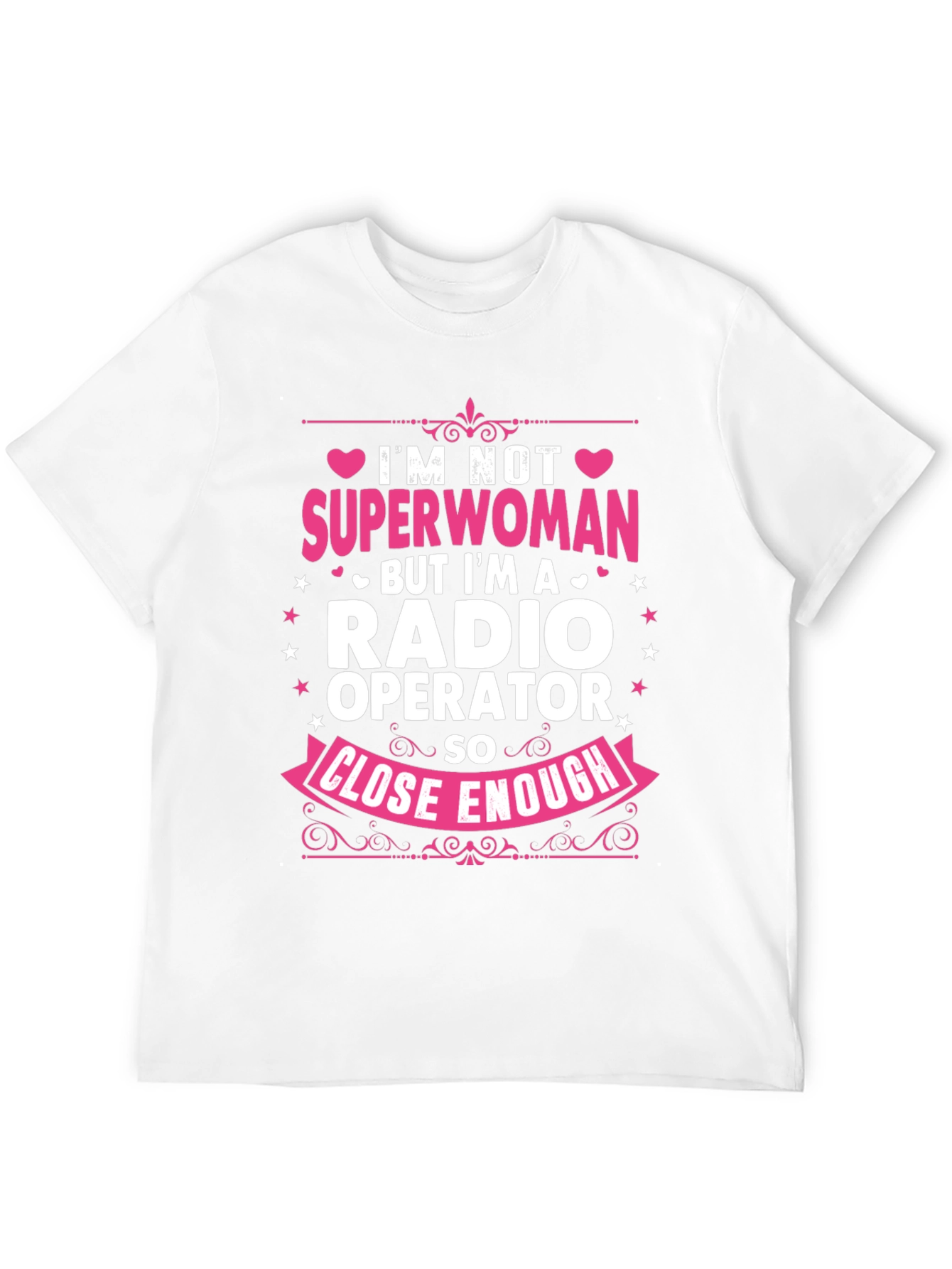 Camiseta Negra con Diseño de Operadora de Radio