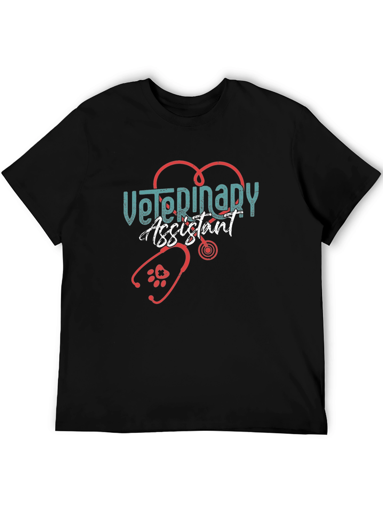 Camiseta Asistente Veterinario - Diseño Corazón