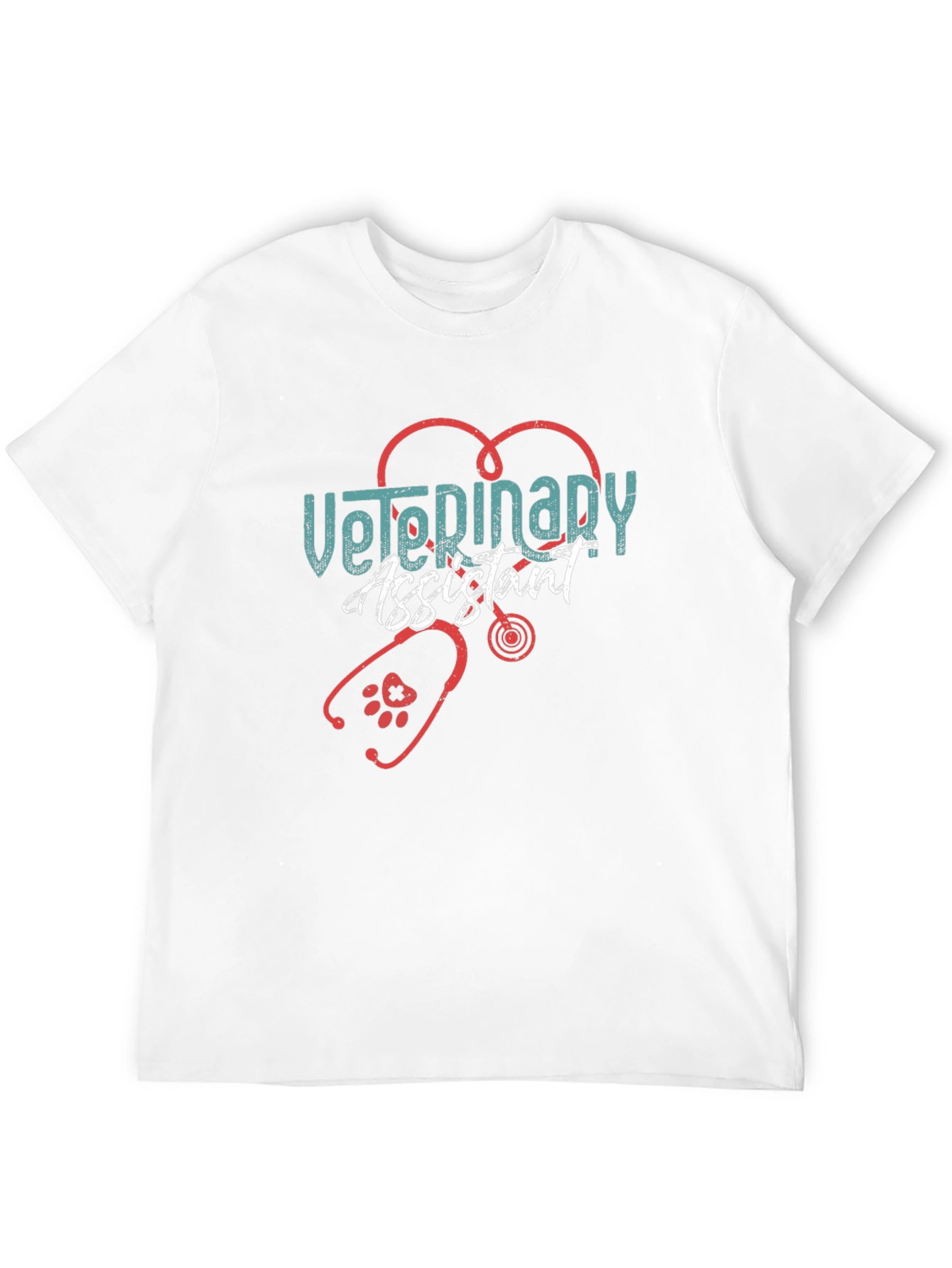 Camiseta Asistente Veterinario - Diseño Corazón