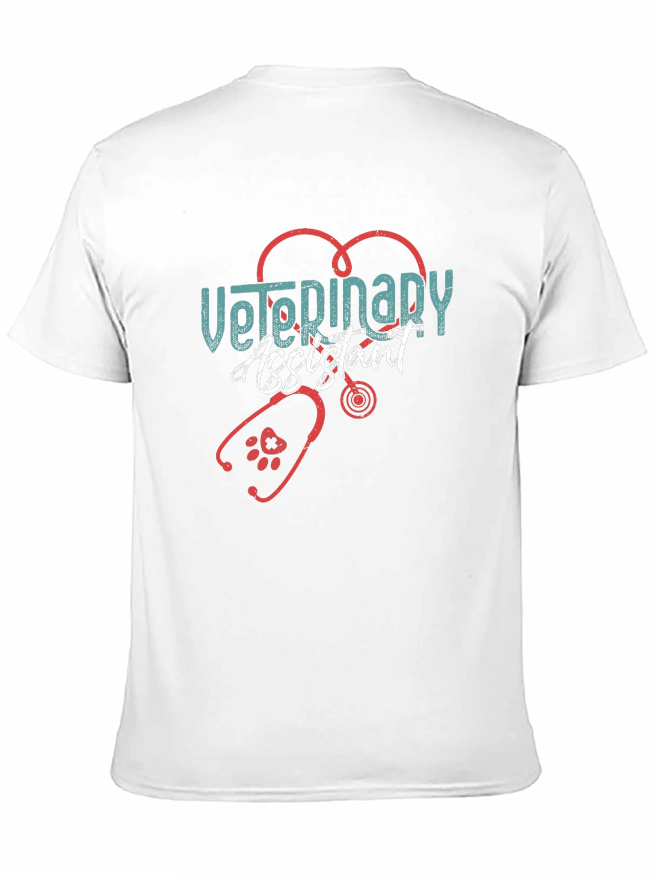 Camiseta Asistente Veterinario - Diseño Corazón
