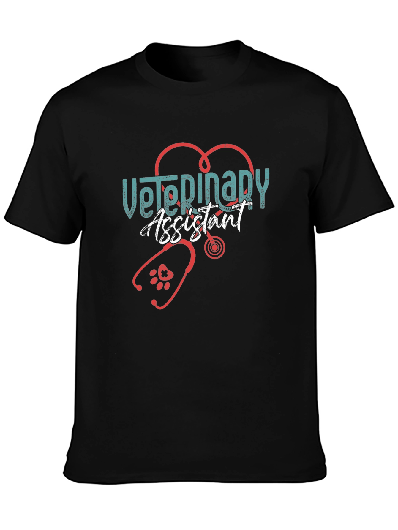 Camiseta Asistente Veterinario - Diseño Corazón