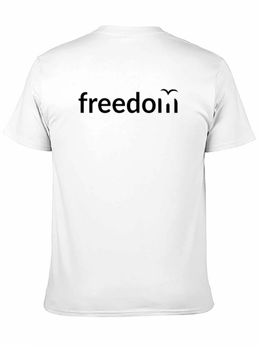 Camiseta Negra Freedom de Algodón Unisex