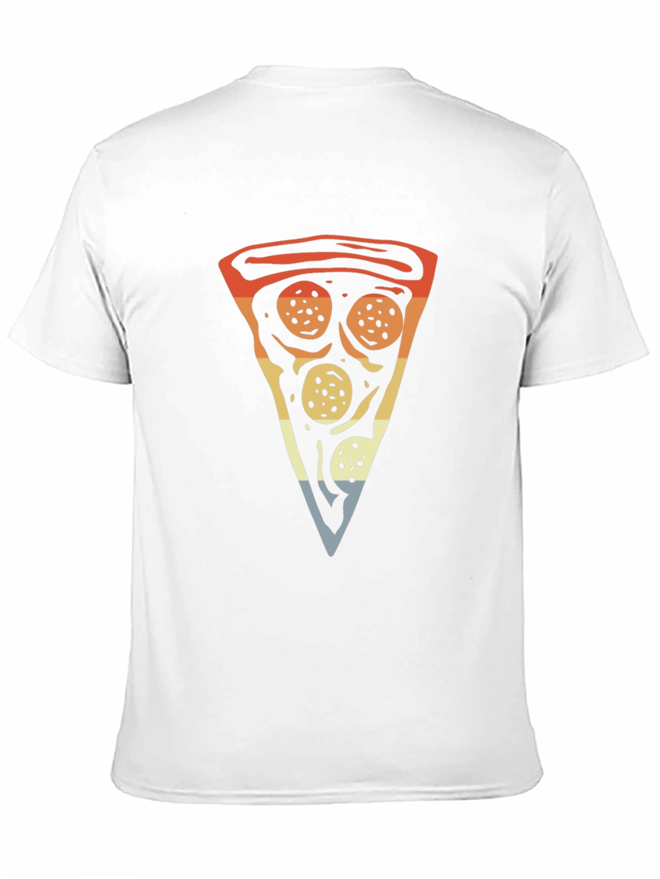 Camiseta Negra con Estampado de Pizza Retro
