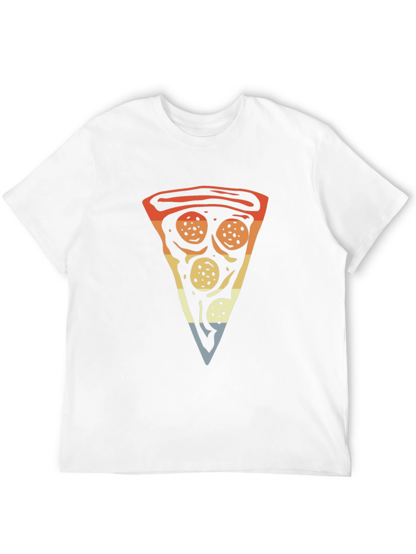 Camiseta Negra con Estampado de Pizza Retro