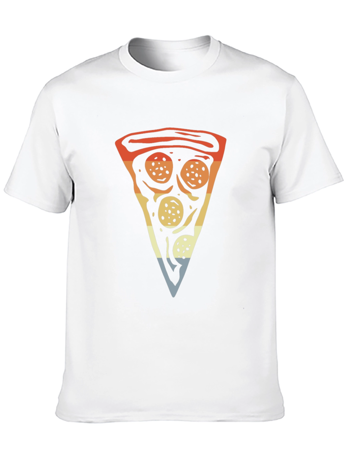 Camiseta Negra con Estampado de Pizza Retro