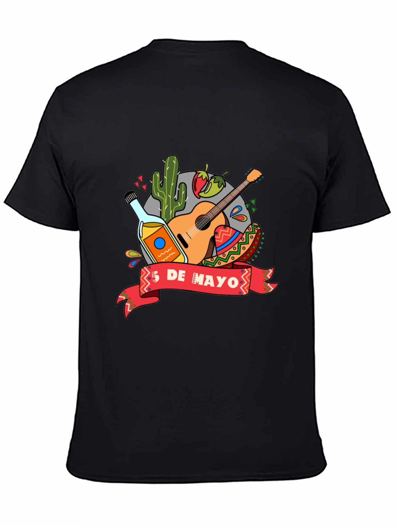 Camiseta Negra de Cinco de Mayo para Hombre