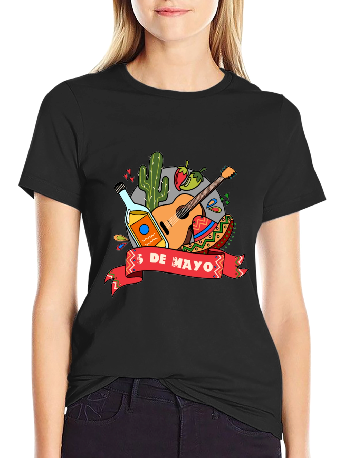 Camiseta Negra de Cinco de Mayo para Hombre