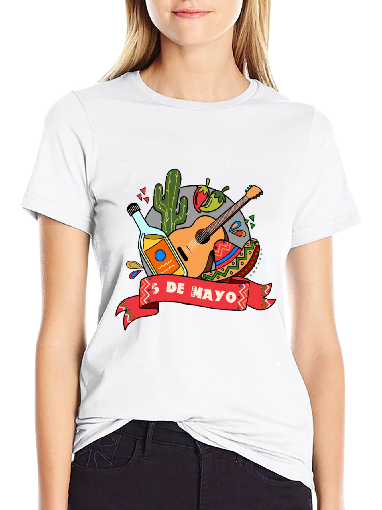 Camiseta Negra de Cinco de Mayo para Hombre