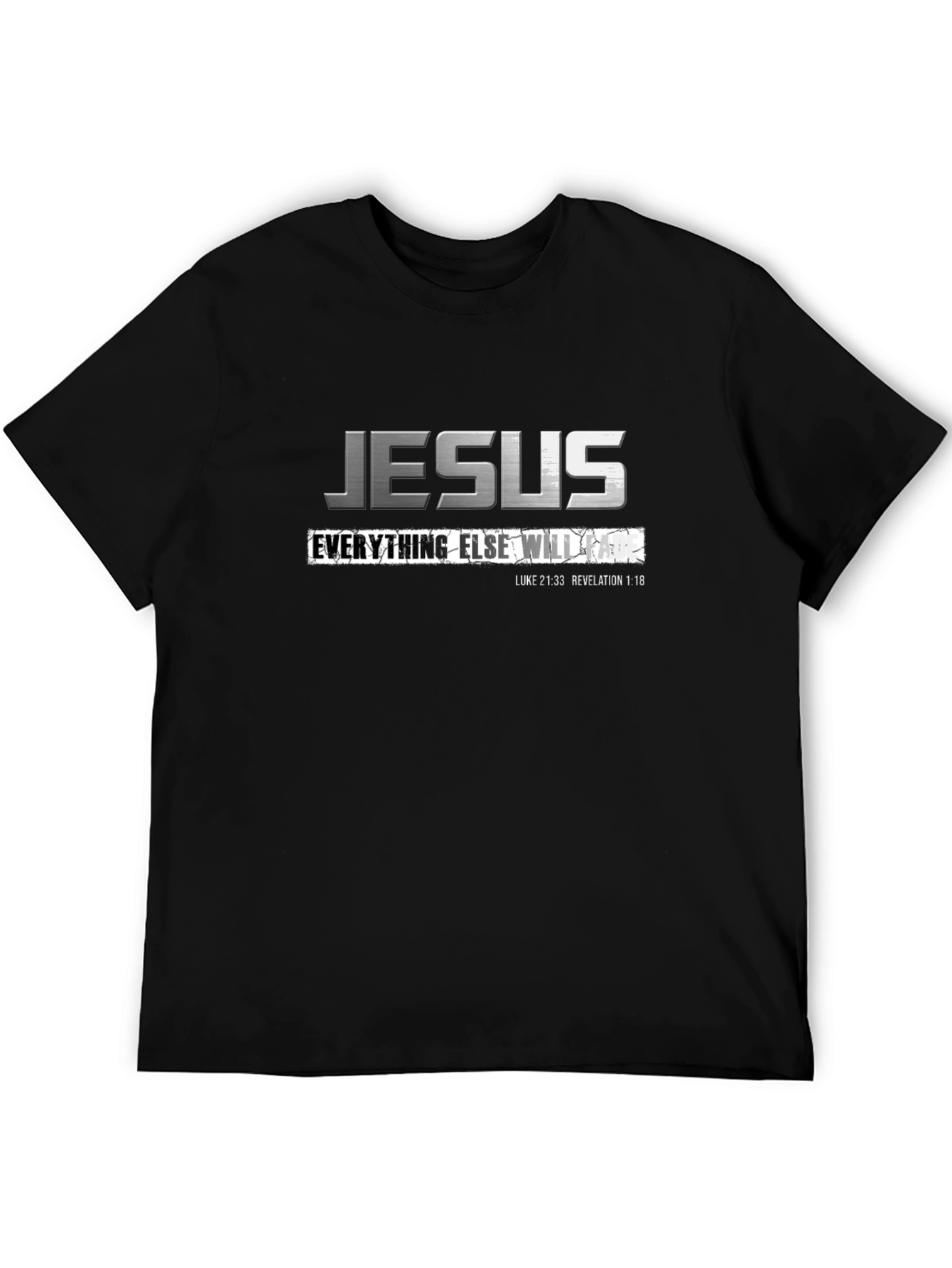 Camiseta Negra Jesús para Hombre