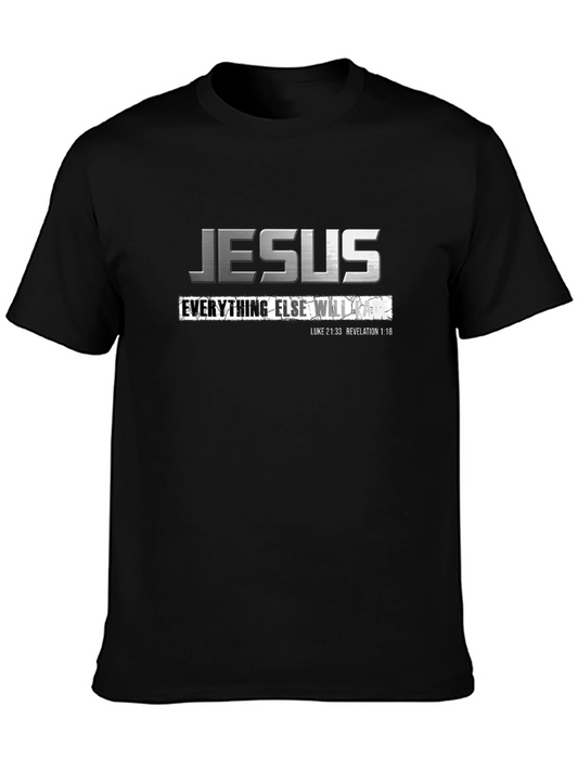 Camiseta Negra Jesús para Hombre
