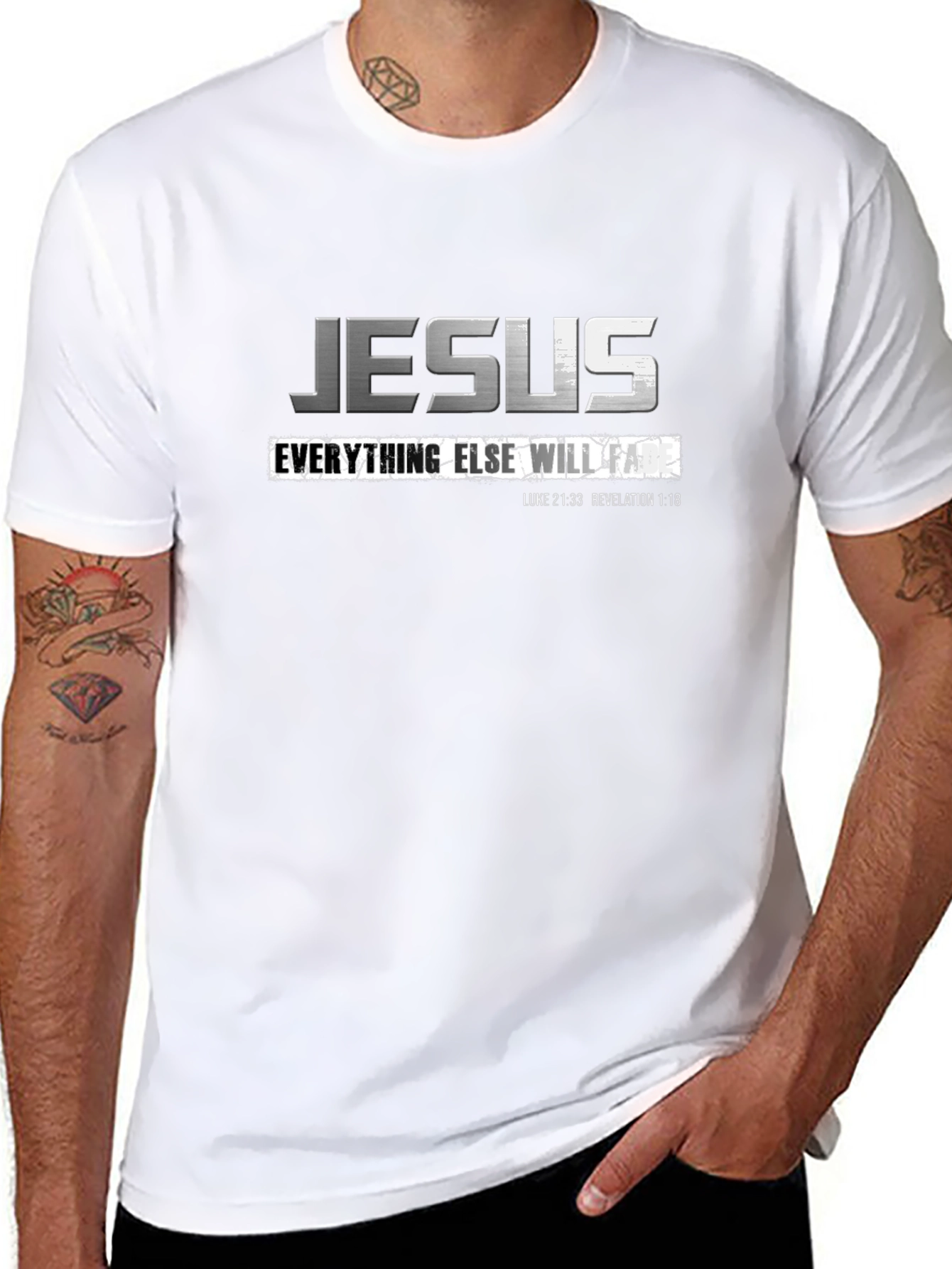 Camiseta Negra Jesús para Hombre