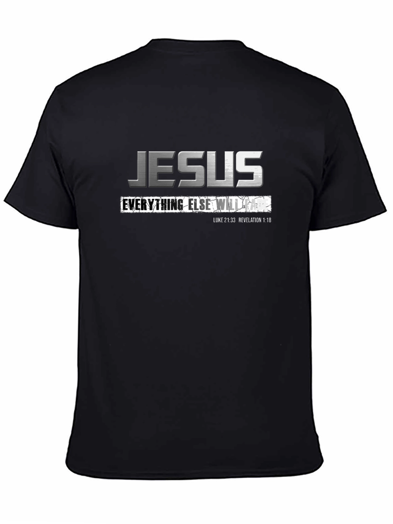 Camiseta Negra Jesús para Hombre