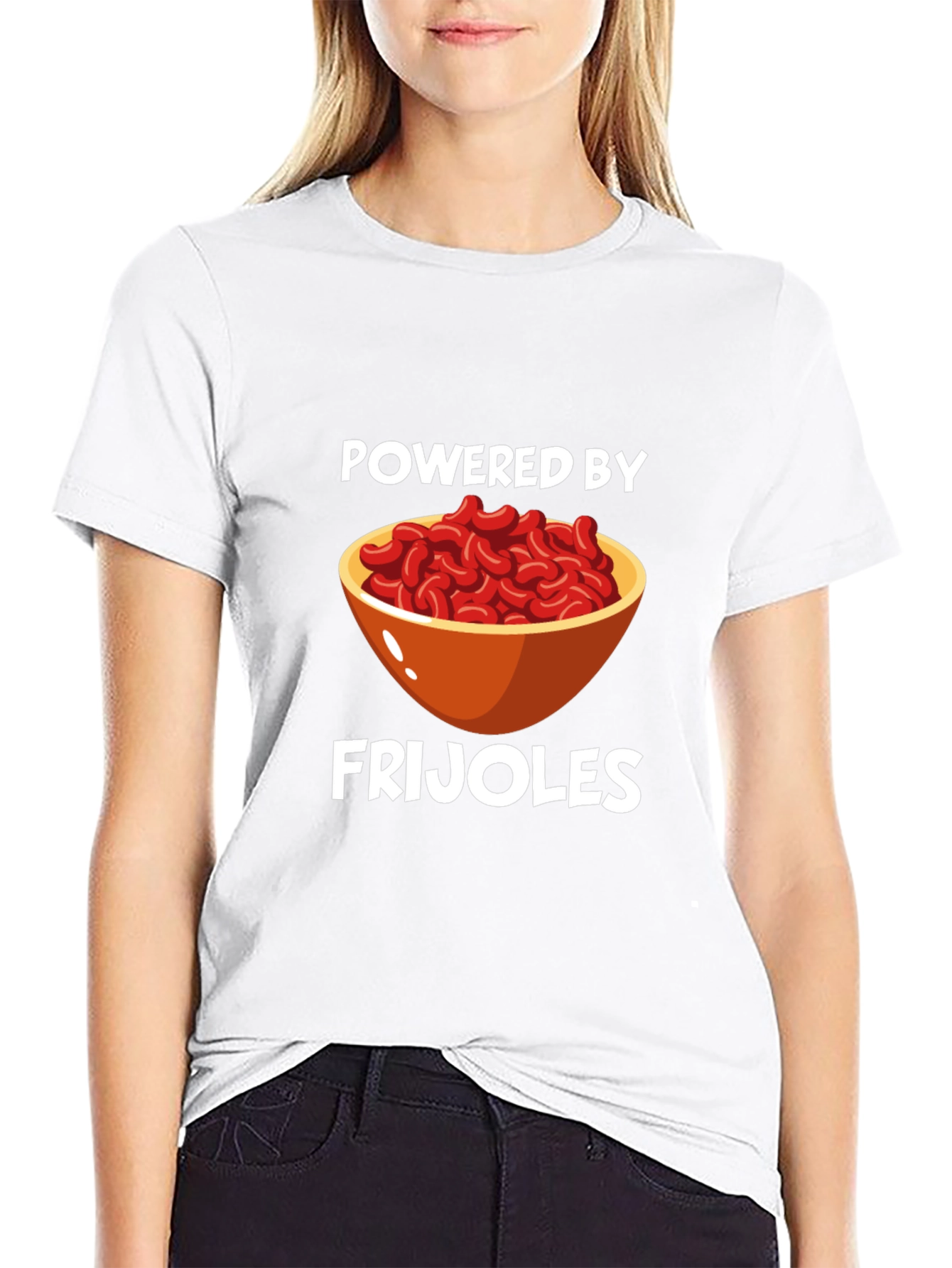 Camiseta Negra: ¡Energía de Frijoles!