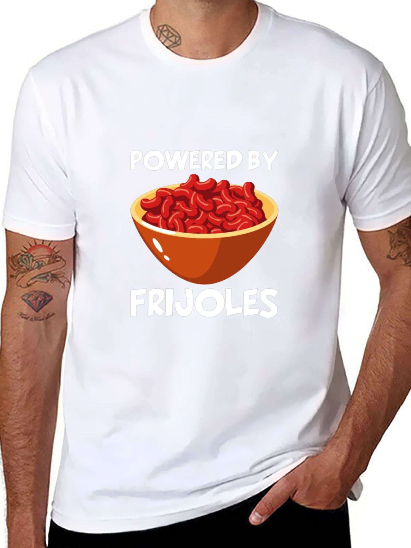Camiseta Negra: ¡Energía de Frijoles!