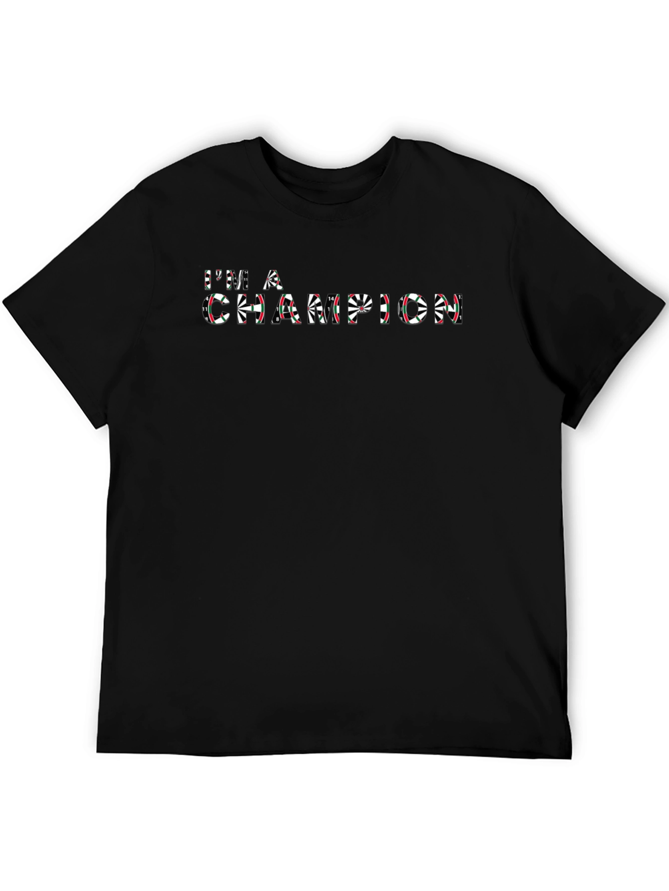 Camiseta Negra Soy un Campeón de Dardos