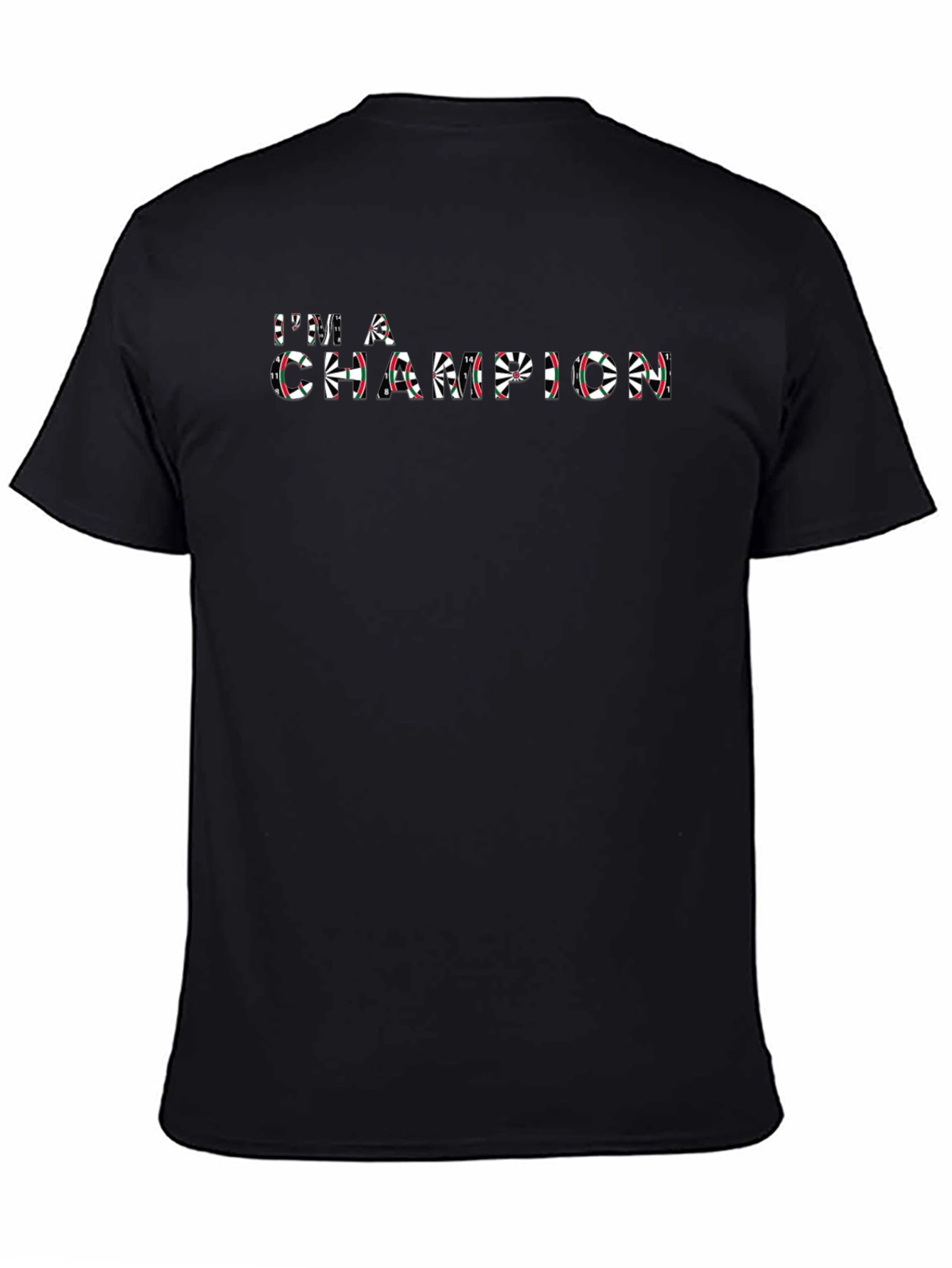 Camiseta Negra Soy un Campeón de Dardos