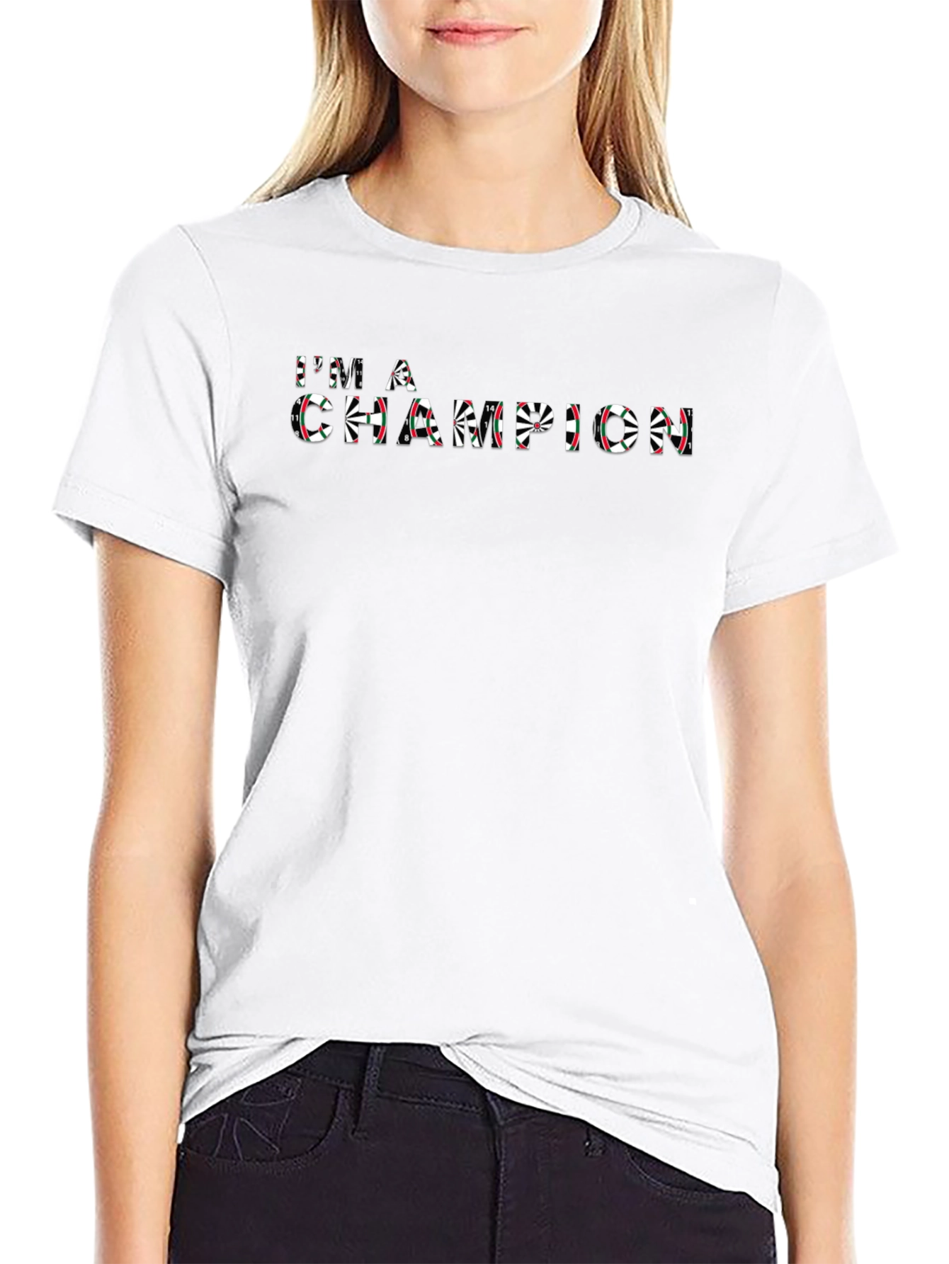Camiseta Negra Soy un Campeón de Dardos
