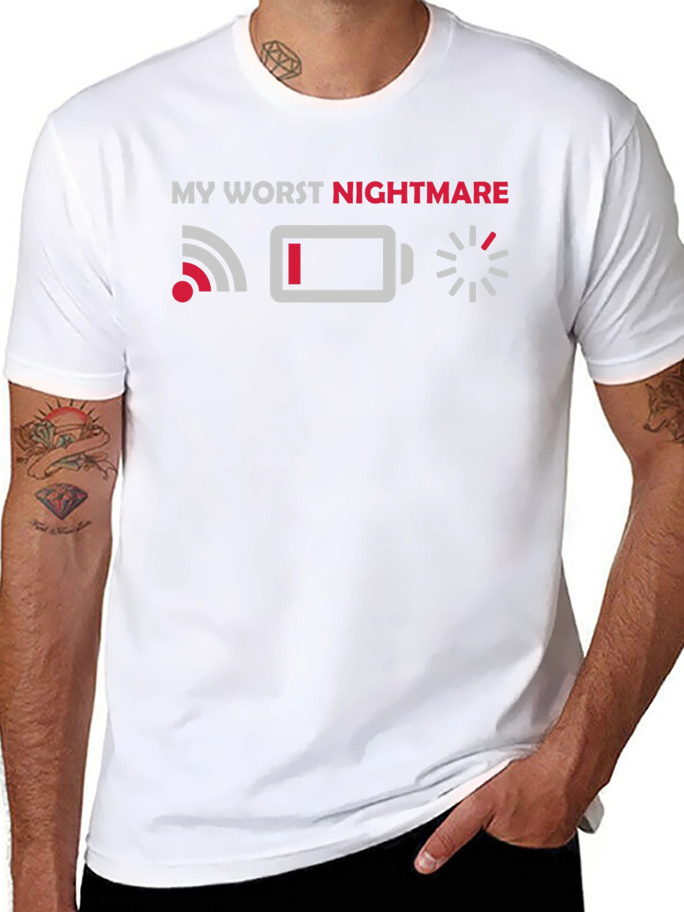 Camiseta Mi Peor Pesadilla: WiFi Batería Carga
