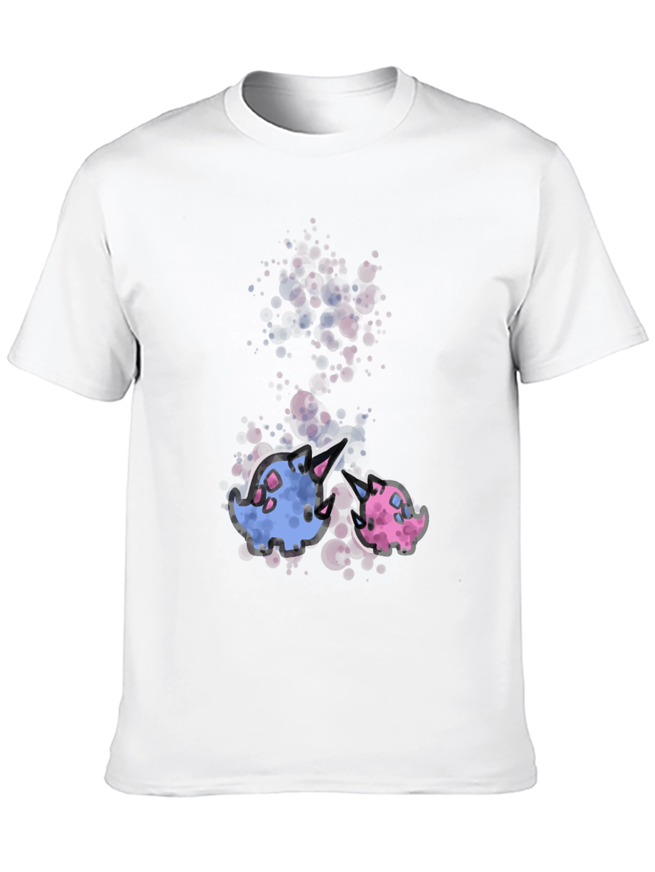 Camiseta Negra con Diseño de Criaturas Fantásticas